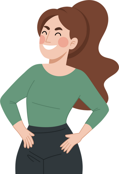 Happy woman illustration flat design concept