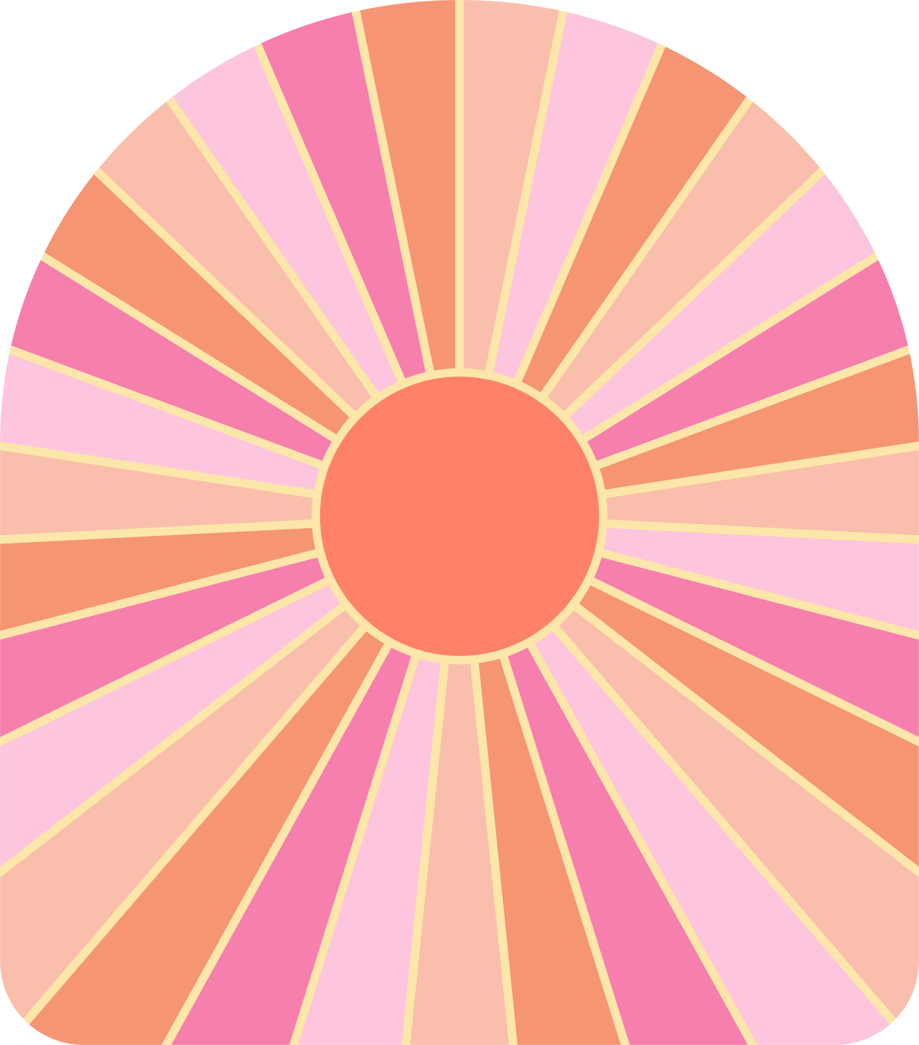 Retro Colorful Sun 2